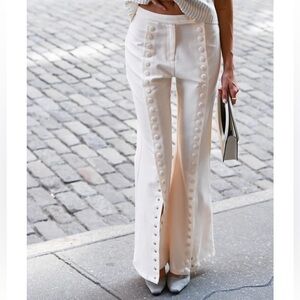 Yellow The Label Fabio Linen Snap Trousers